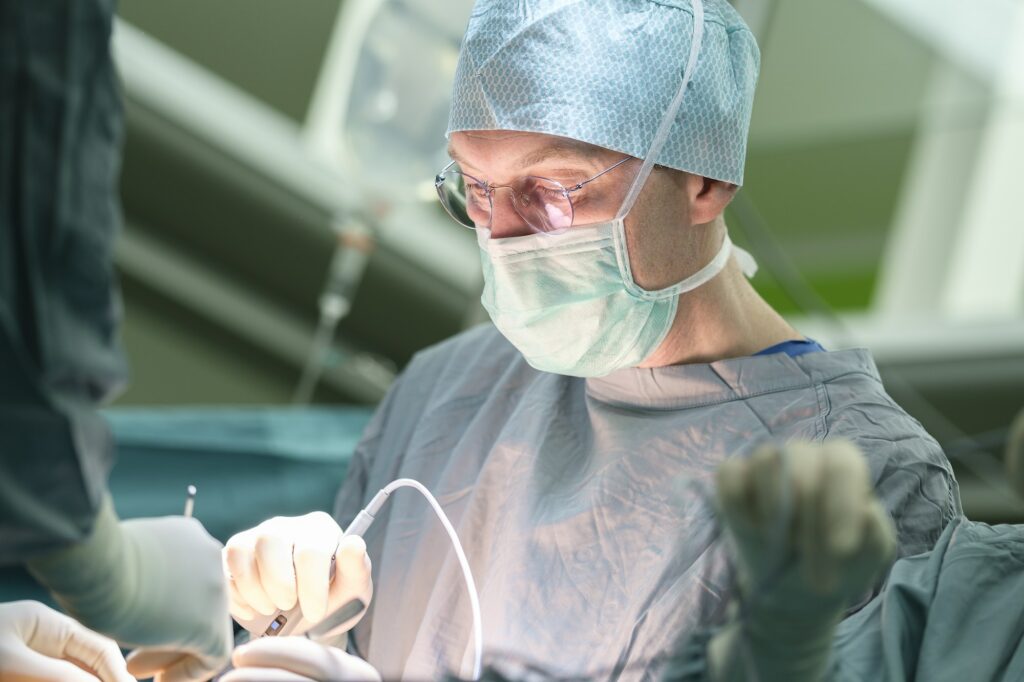 Surgeon during surgery